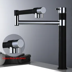 Foldable Kitchen Faucet Brass Pot Filler Faucet 360 Degree Rotating Hot Cold Sink Faucet Folding Retractable Swing Joints Spout