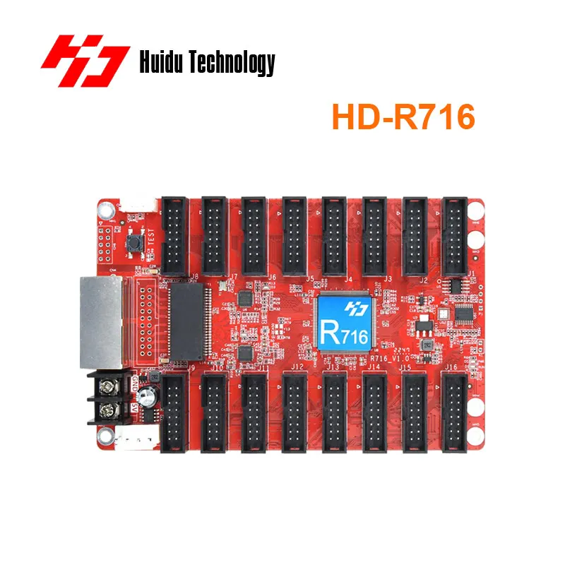 Kartu Penerima LED HD Huidu R708 R712 R716 R732 R500S Digunakan untuk Layar LED dengan Piksel Halus