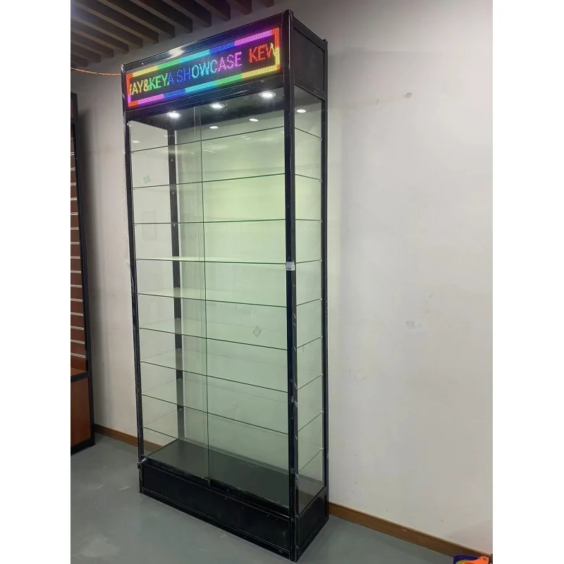 custom.Rolling Colorful Text Display Cabinet Full Visual Display Cabinet  Retail Stores