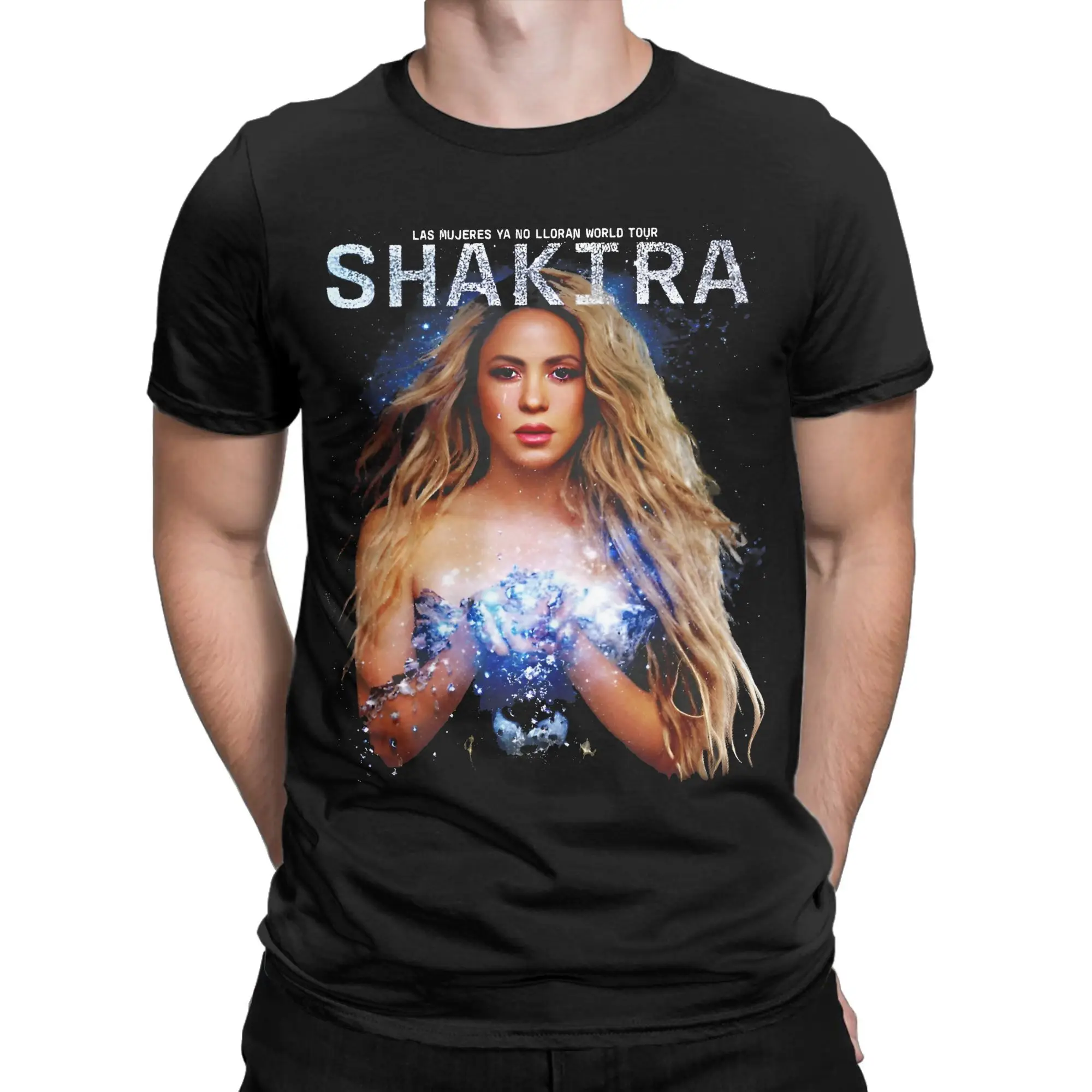 Camiseta con estampado de Shakira World Tour 2025, camiseta de algodón para cantante de música pop, ropa