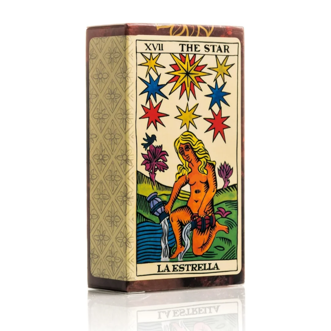 78 Cards Classic Marseille Tarot Cards Major Arcana the Star Themed Spanish Version Board Game Divination Card Set view 6