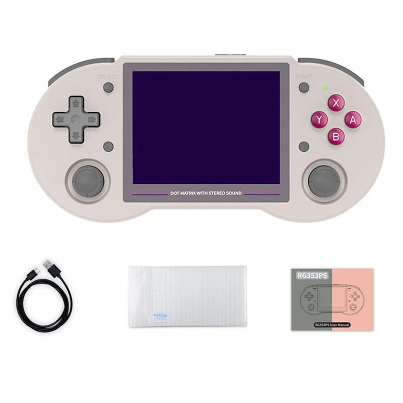 

RG353PS Retro Game Console 16G+64G 3.5Inch IPS Screen 64 Bit Linux System Handheld Retro Game Player HD 2.4G/5G Wifi