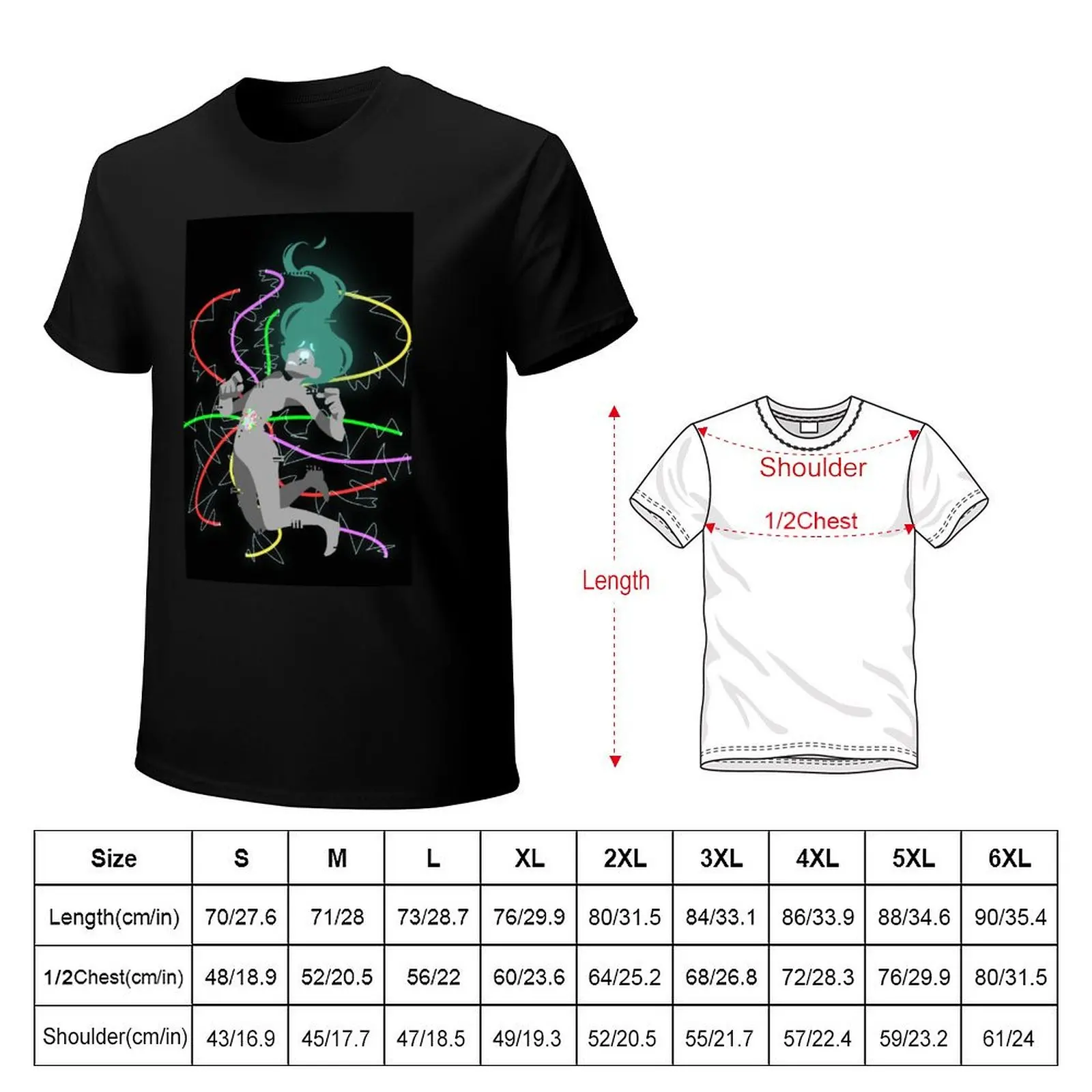 Hera Glitch T-Shirt Big and Tall Crew Neck Tee