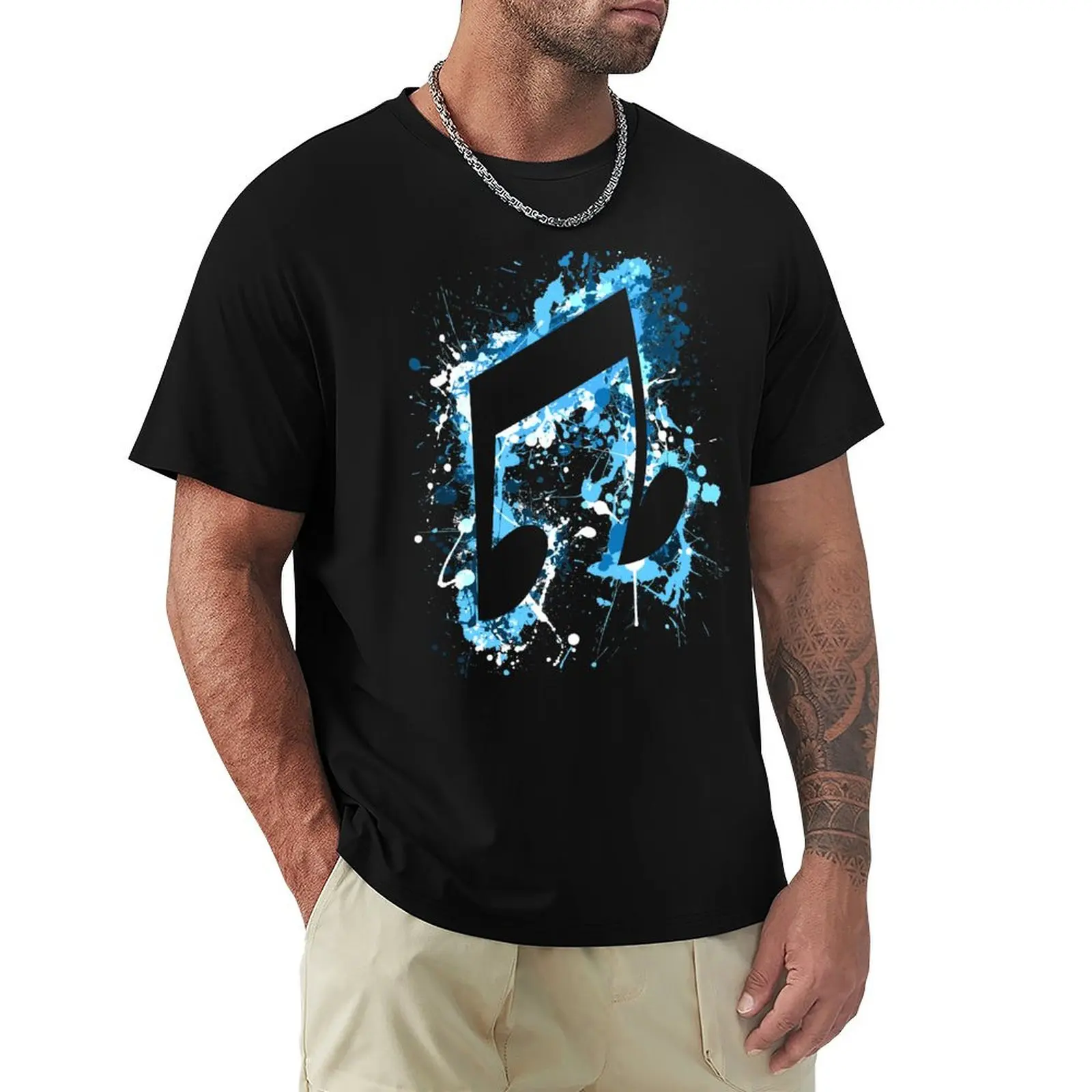 

DJ Pon-3 CM Splatter T-Shirt anime vintage t shirts plain white t shirts men
