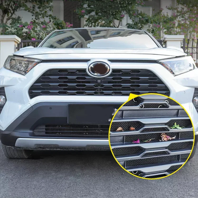 Front Racing Grille Insect Screen Body Protection Cover For Toyota RAV4 2019 2020 2021 2022 2023 RAV 4 XA50 Car Accessories