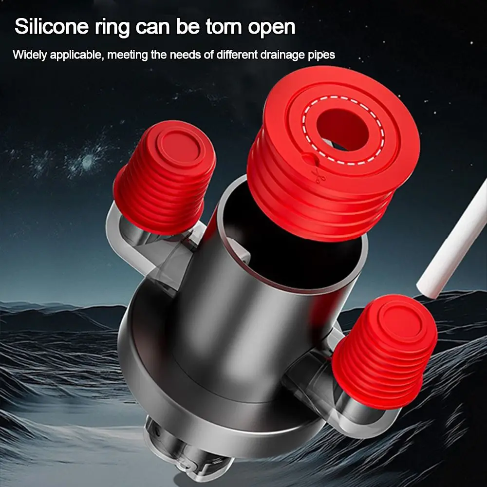 

Адаптер для сливной трубы для раковины с защитой от запаха, уплотнительное кольцо, многофункциональная кухонная раковина, канализационная ветка, дренажное соединение водопроводной трубы
