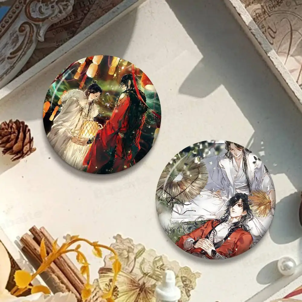 Anime Heaven Officials Blessing Anime Button Pin Handmade Brooch for Clothes Badge Backpack Decoration Jewelry Accessories