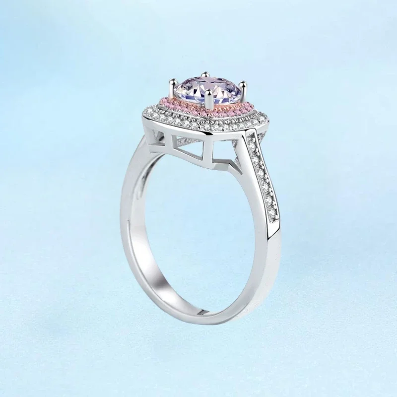 رومانسية فتاة هدية عيد ميلاد 18K الذهب الأبيض النساء الزفاف الفرقة 1CT VVS1 D اللون مويسانيتي الماس PT950 البلاتين عيد الحب