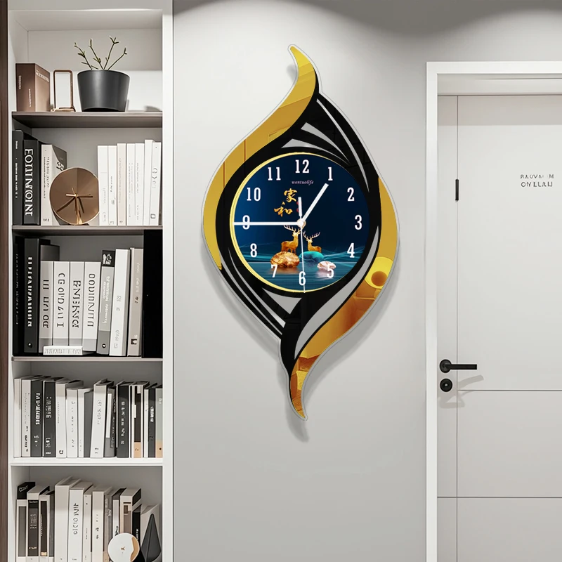 Wall Watch Interior Art Mural Quartz Aesthetic Luxury Digital Wall Watch Restaurant Xenomorph Reloj De Pared Home Decoration