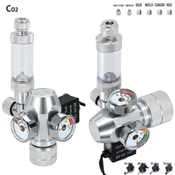AC100-240V Aquarium CO2 Regulator Electromagnetic Valve Bubble Counter CO2 Control System Fish Tank CO2 Pressure Reducing Valve