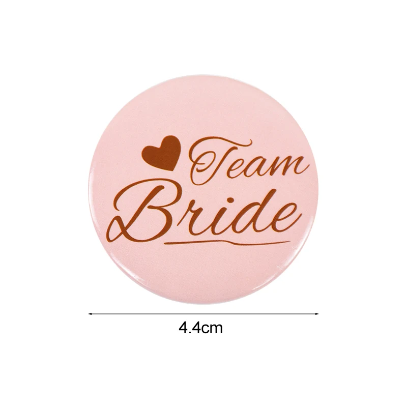 6pcs Team Bride To Be Badges Bachelorette Hen Night Party Brooch Bridesmaid Gifts For Wedding Bridal Shower Party Decor Supplies