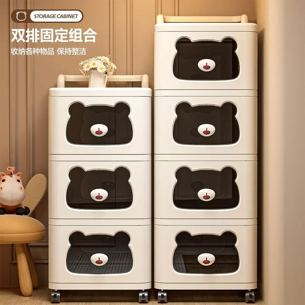 Drawer Type, Storage Cabinet, Multi-layer, Finishing, Storage, Against The Wall, Snacks, Household, Trolley, Shelf, Pulley