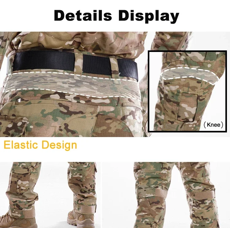 Mens G4 Combat Tactical Pants Multiple Pockets Wear Resistant Casual Cargo Work Wear Male Waterproof Outdoor Hiking Trousers New