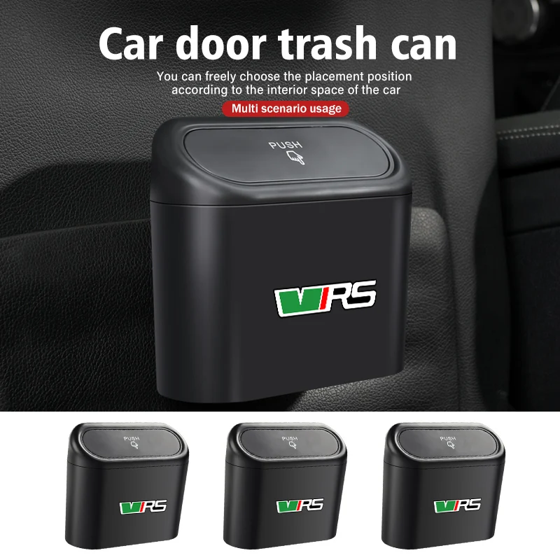 

Multifunctional Car Trash Can Hanging Vehicle Garbage With Lid For Skoda VRS Octavia 2 3 Kamiq MK3 Kodiaq Karoq Superb Fabia
