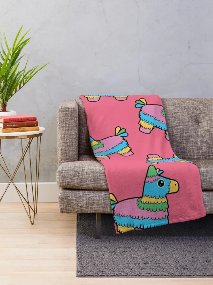 Pinata Rouge Pink Pattern Throw Blanket Softest Hairy sofa bed Blankets