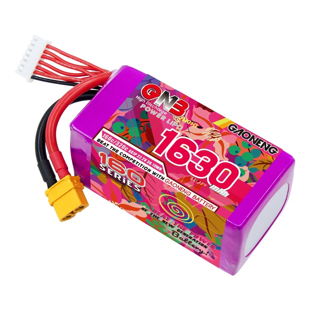 2Pcs GNB 2S 3S 4S 6S 8S 160C Rechargeable Lipo Battery 650/880/1100/1300/1400/1530/1630mAh for FPV Drone Airplane RC Parts Hobby