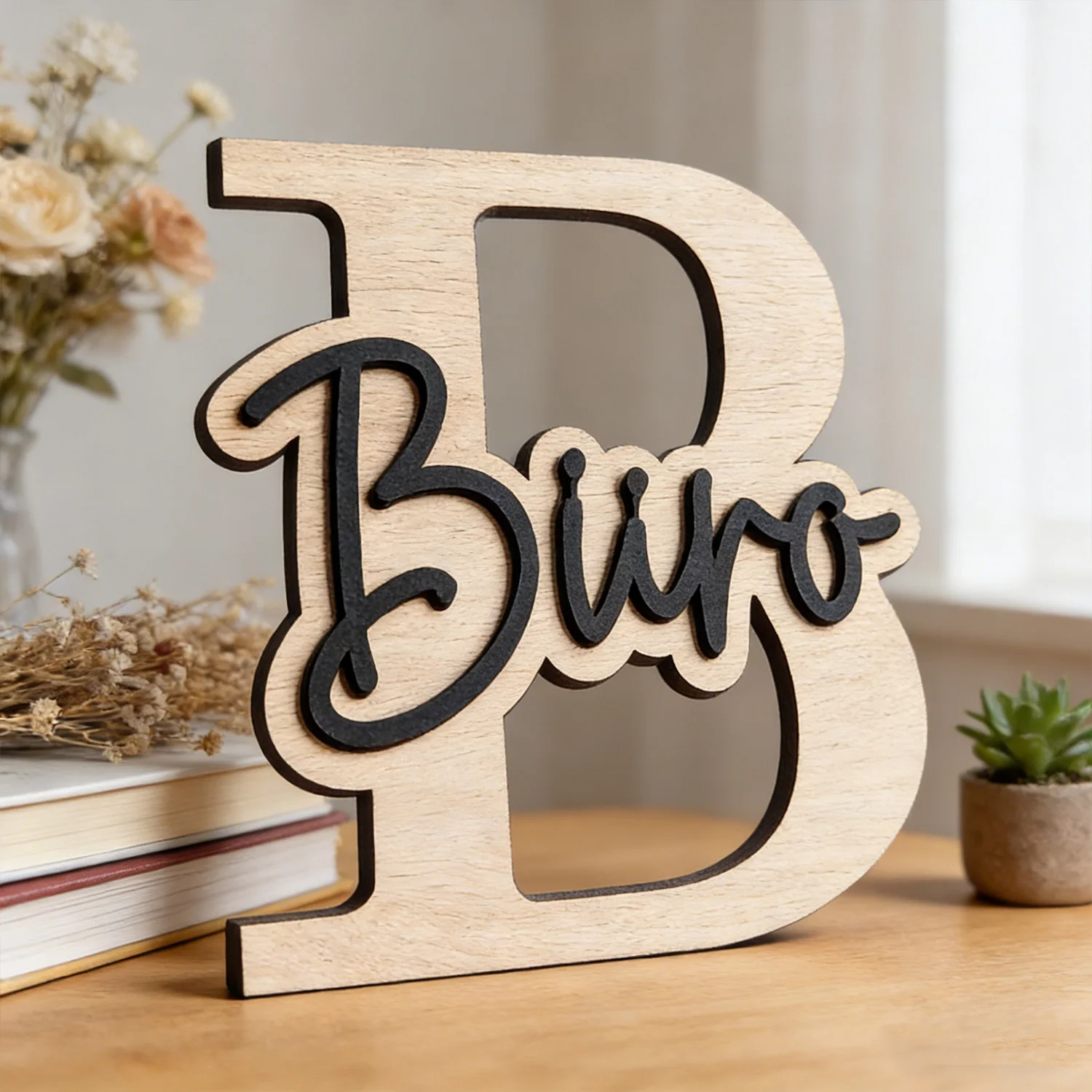 1pc Customizable Wooden Letter Door Sign,Customizable Content, Personalized Children's Room Decoration, Baby Name Identification
