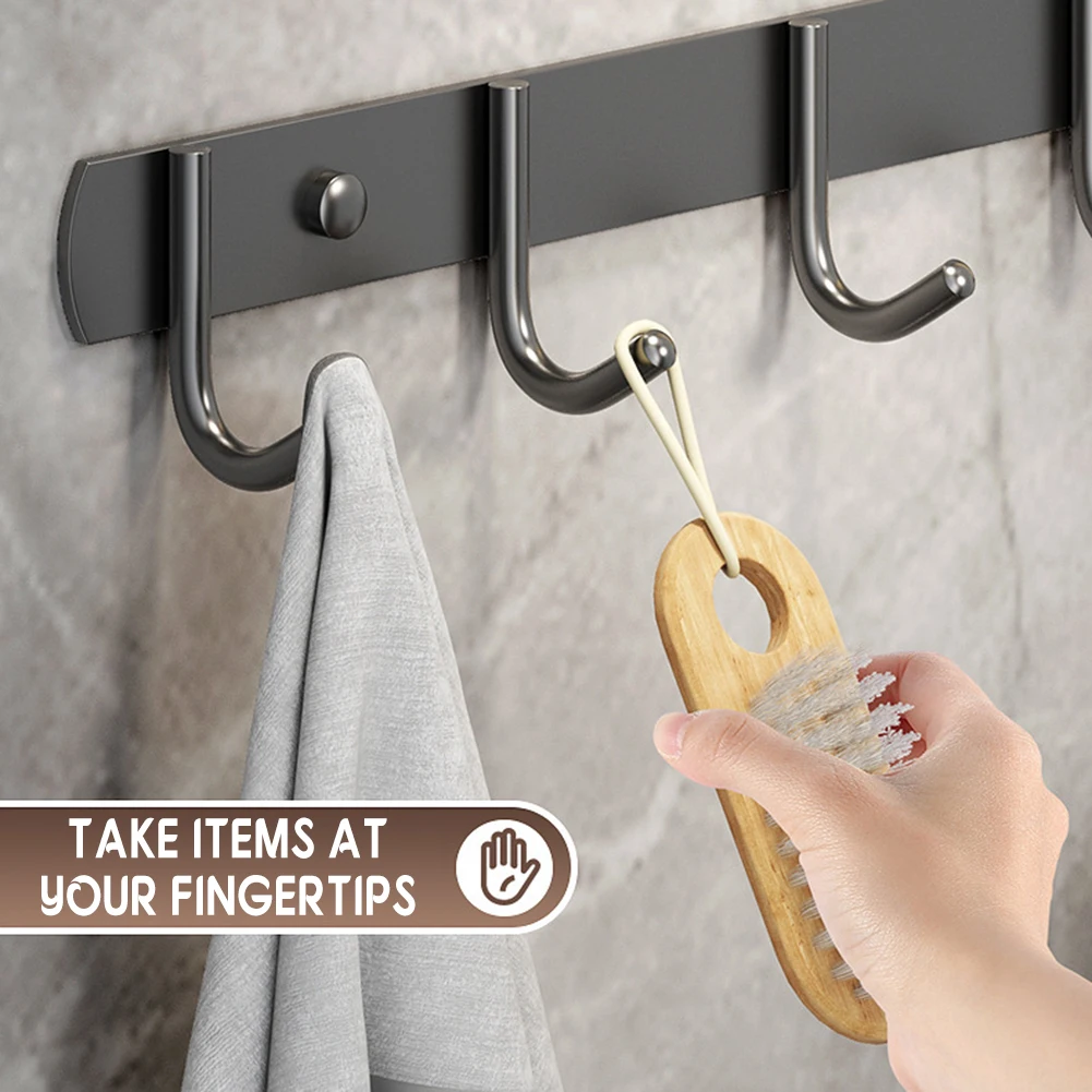 Multifunctional Punch-Free Metal Wall Hook Waterproof Multi-purpose Wall Hook Kitchen Accessories