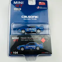 TSM Mini Gt 1/64 Minigt 104 Nissan Skyline GT-R (R32) Gr. A #12 1993 MJ Blue Die-cast Alloy Car Model Collection