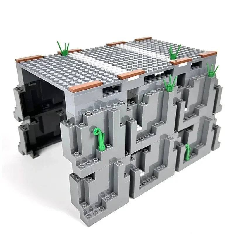 

Набор игрушек MOC: Железнодорожные пути, тоннели, пещеры, скалы, искусственные холмы и блоки для сборки-пазлов – праздничные подарки для мальчиков