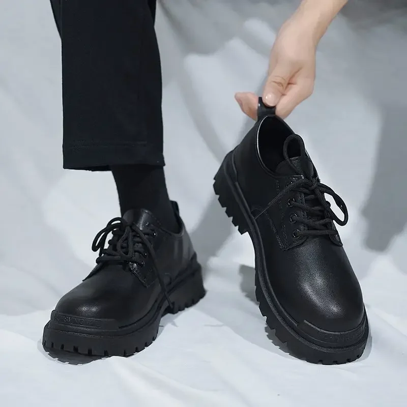 

Деловая мужская повседневная обувь, черная деловая модельная классическая оригинальная мужская кожаная обувь из искусственной кожи, мода 2025 г., легкая, удобный размер 45