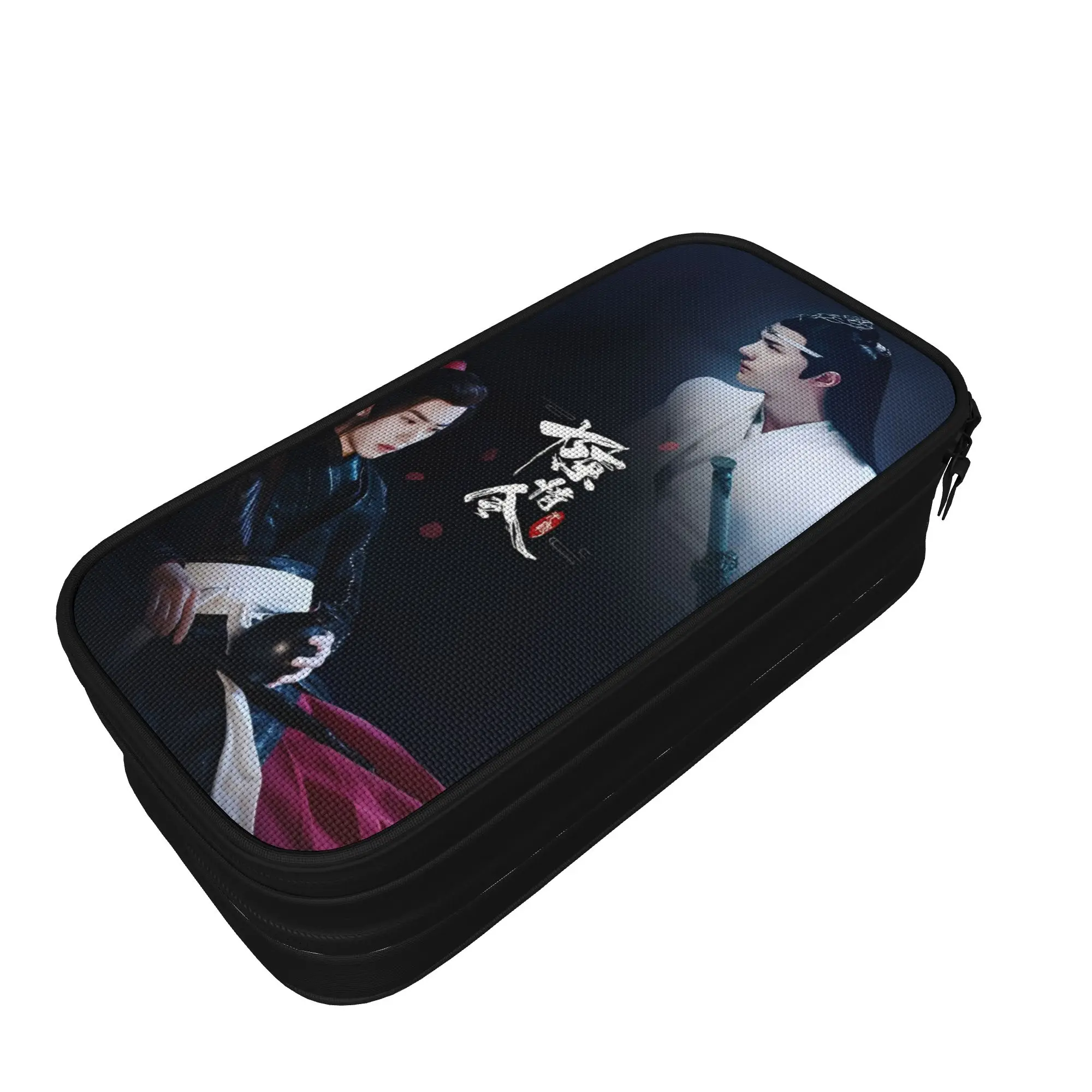 WangXian The Untamed Pencil Cases Lan Wangji Wei Wuxian Pen Box Bag Student Large Storage Office Cosmetic Pencil Box Stationery