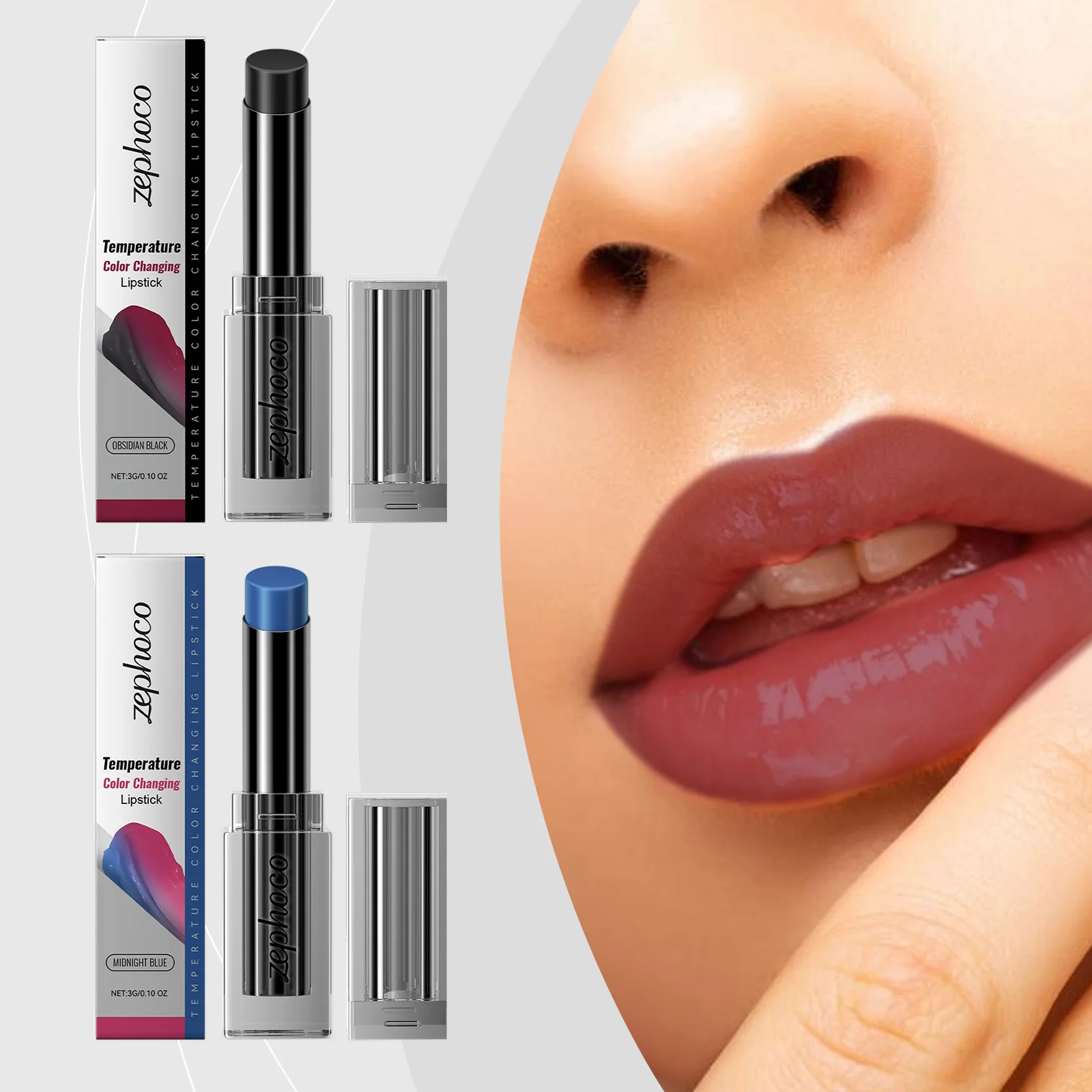 온도 색상 변경 립스틱 오래 지속되는 영양 모이스춰 라이징 엑스 폴리 에이 팅 글로스 여성용 끈적 거리지 않는 변색 립밤
