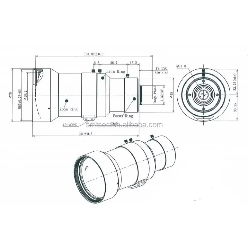 In stock 8mp 4K 30-120mm 4k Cs Mount Manual Iris Focus Varifocal 4x Zoom Lens for 1/1.7 Inch Sensor Size SL-0116