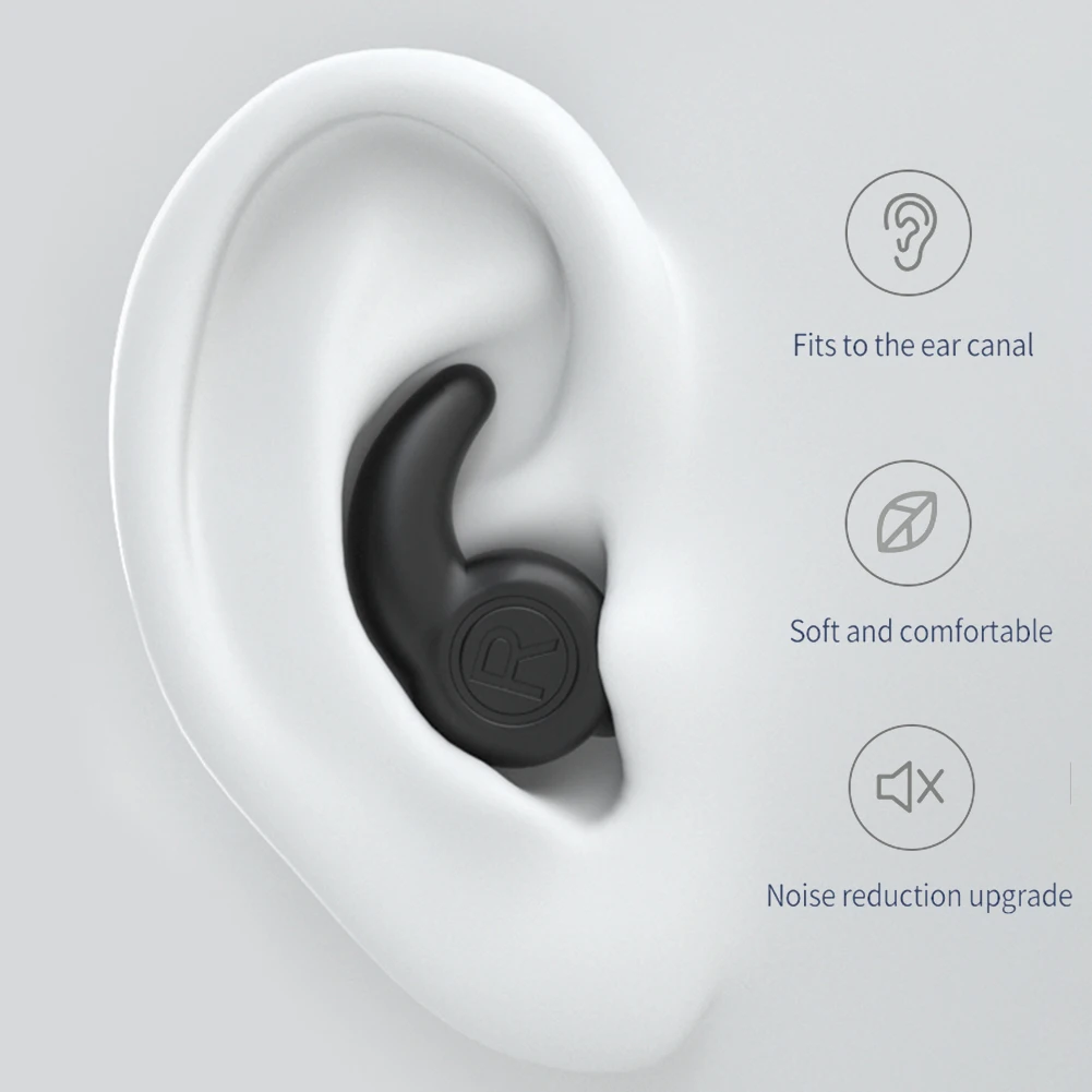 Comfortable Silicone Earplugs with Waterproof Washable Design Noise Cancelling Sleep Ear Protection for Adults and Kids