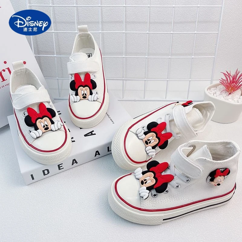 

Disney Mickey & Minnie Girls' Canvas Shoes - Soft Sole Sneakers for School, Fall Casual & Comfortable Wear