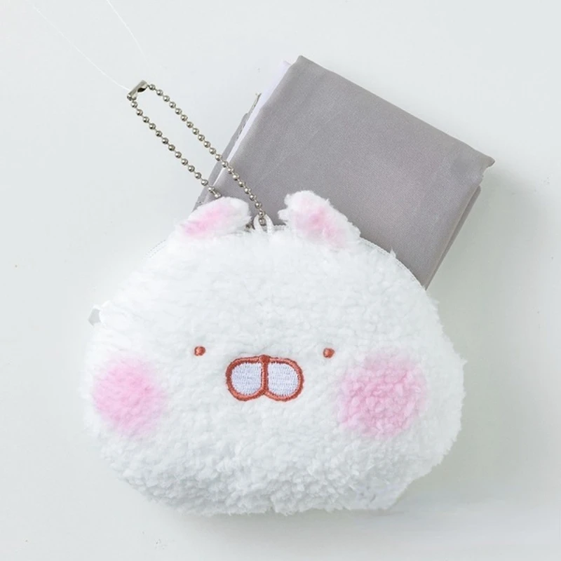 Cute Rabbit Doll Usamaru Anime Characters Mini Storage Bag Plush Coin Purse Soft Pendants Boys Girls Gifts