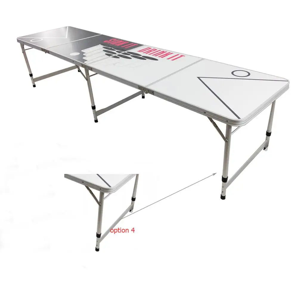 Newest aluminium Led Portable Beer Pong Table Folding Outdoor Beer Table