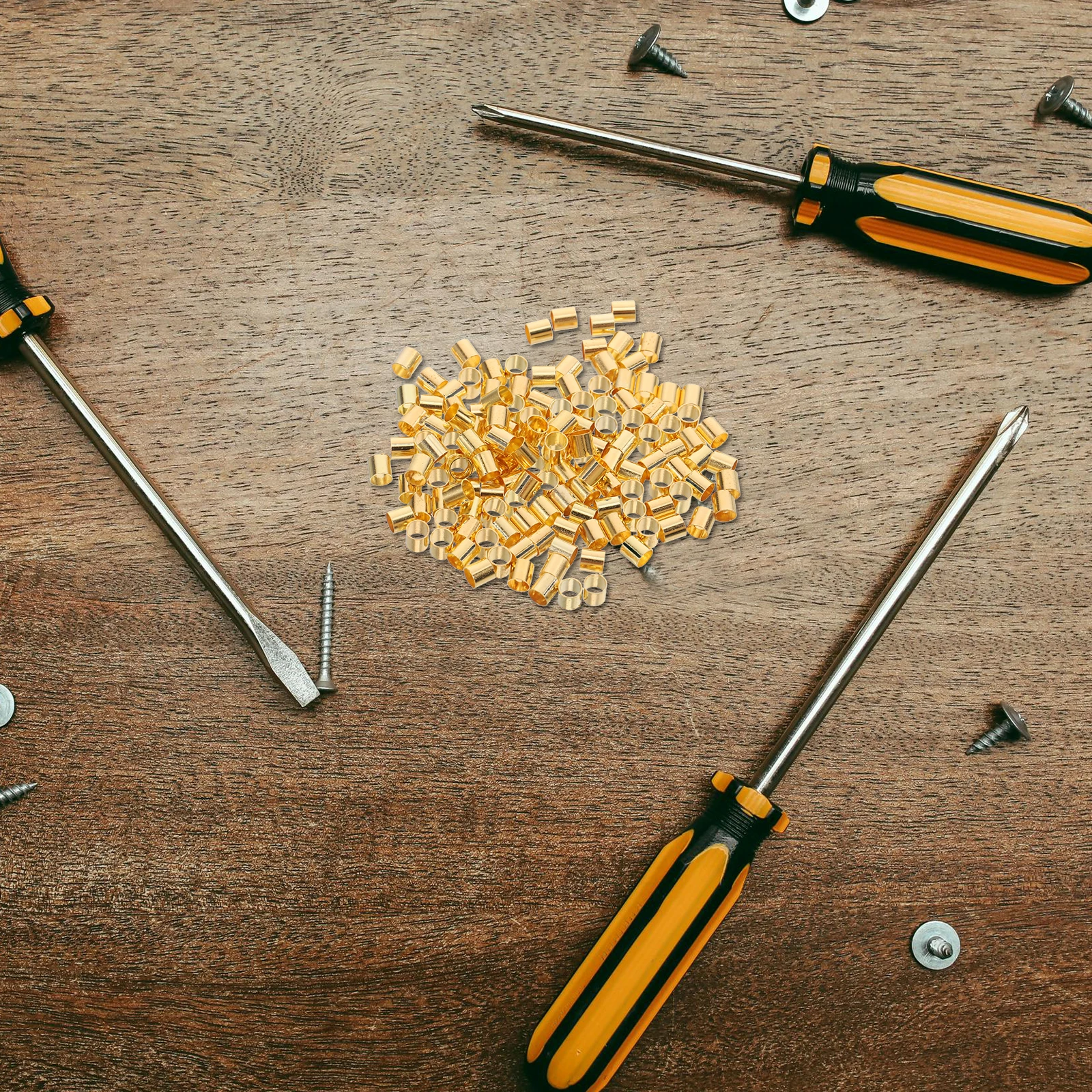 

500 Pcs Copper Positioning Tube Brass Crimp Tubes Bead Chain Stop Covers Clips End Tip Column Stopper