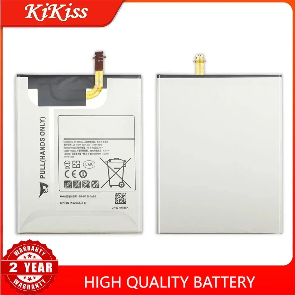 Tablette EB-BT280ABE 4000mAh Batterie pour Samsung Galaxy Tab A 7.0 SM-T280 T280 Teco-friendly Remplacement 24.com BatBR Garantie + NO