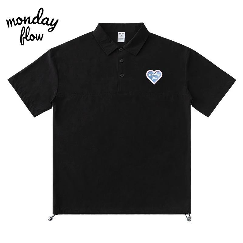 Uniforme de Golf Monday Flow para hombre, de manga corta Camiseta clásica, secado rápido, elástica, versátil, absorbe el sudor, Top de Golf, ropa de verano