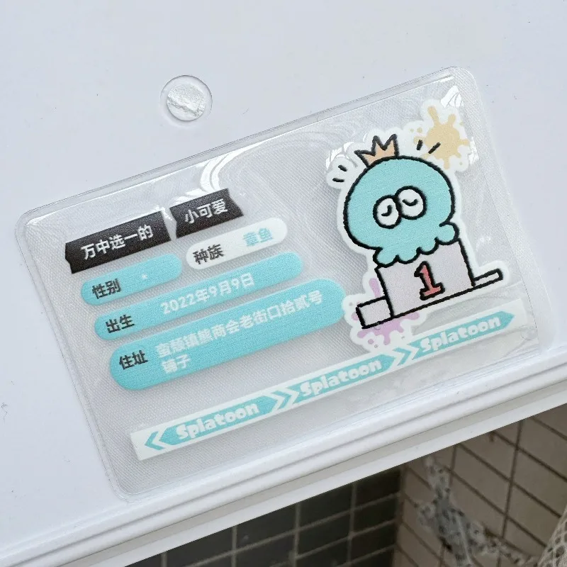 

In Stock Splatoon Jet Warrior Spray 3 Homemade Seafood ID Card Protection Case Card Holder Figurine Gift