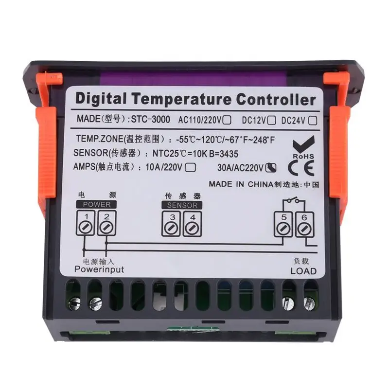 High-quality measuring tools STC-3000 Digital Temperature Controller Thermostat 110-220V 30A in Stock