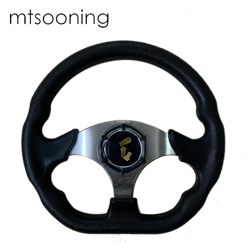 

Mtsooning 1pc Black universal Racing Steering Wheel 6 Bolt 320mm/12.5in Car Sport Racing Drift Steering Wheel