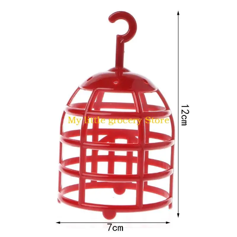 D5BD 6 Pcs for Creative Birdcage Fruit Fork Toothpick Plastic Stand Holder