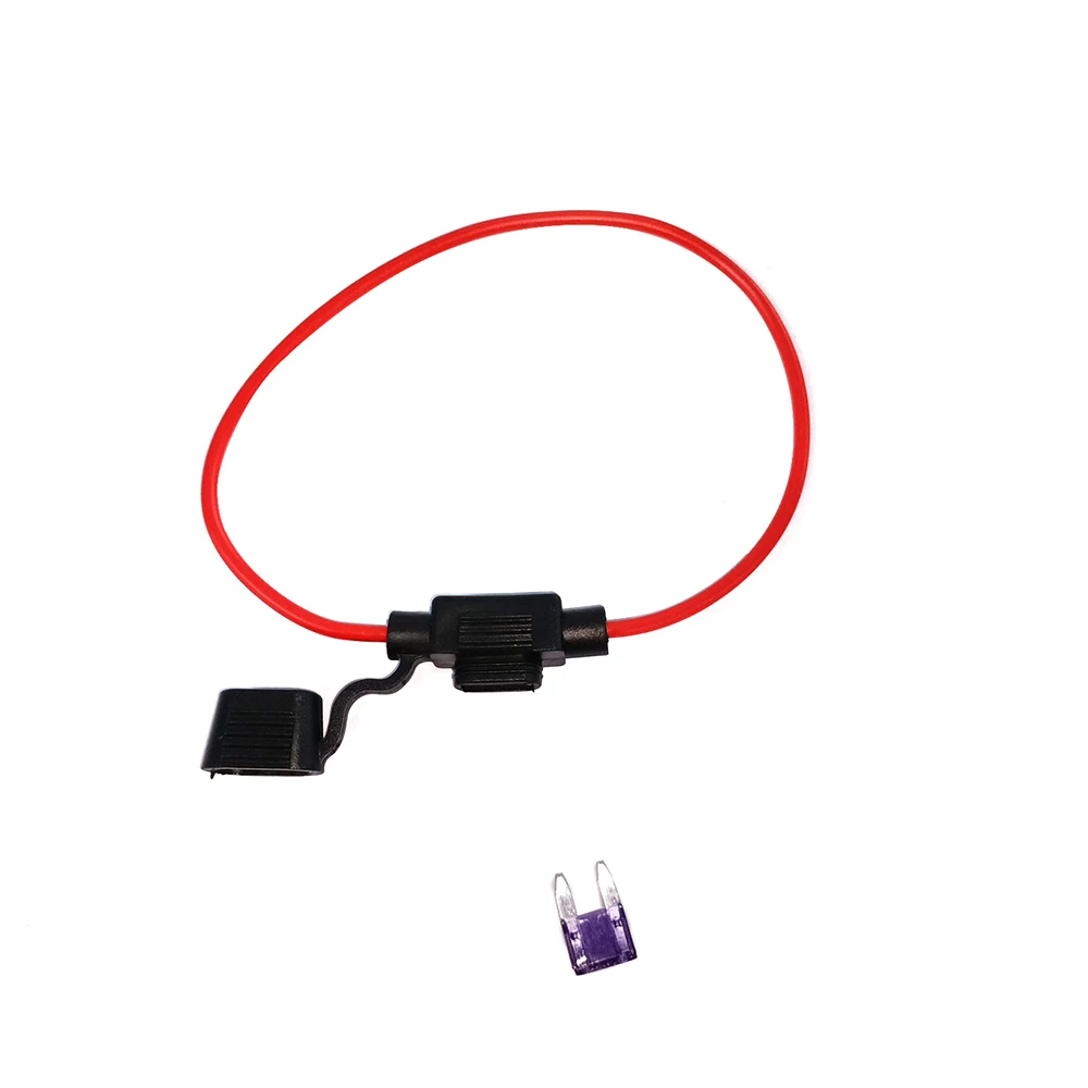32V Mini Auto Fuse Holder 16AWG And Car Blade Fuse 3A 20A Waterproof Small Car Insert Fuse Socket in Line Cutoff Switch Adapter