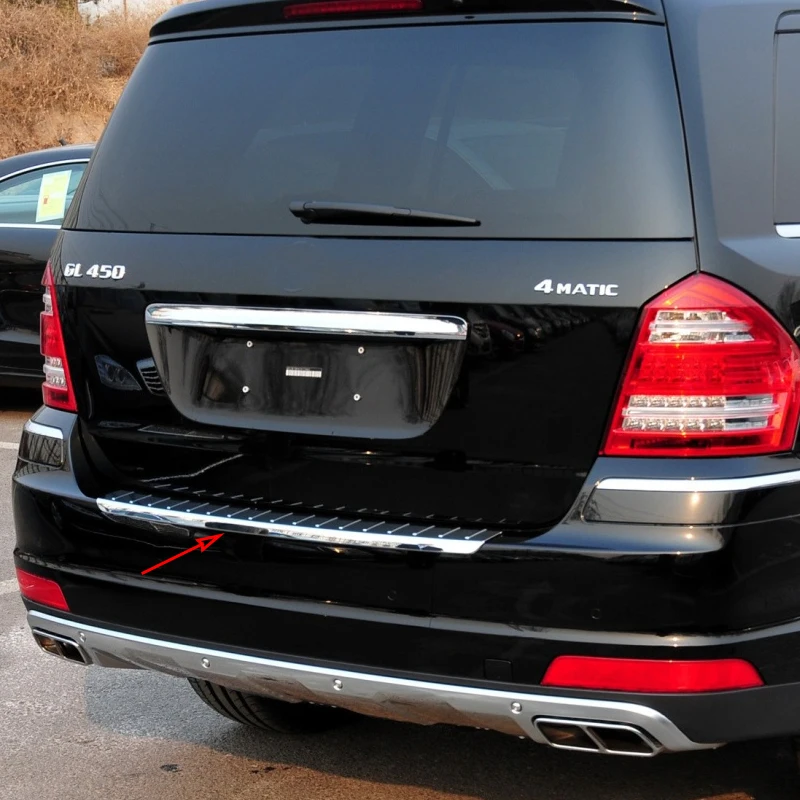 a 1648840190 For Mercedes Benz GL Class X164 W164 GL450 GL350 Trunk Back Tail Door Pedal Step Chromium Styling Chrome Trim Parts