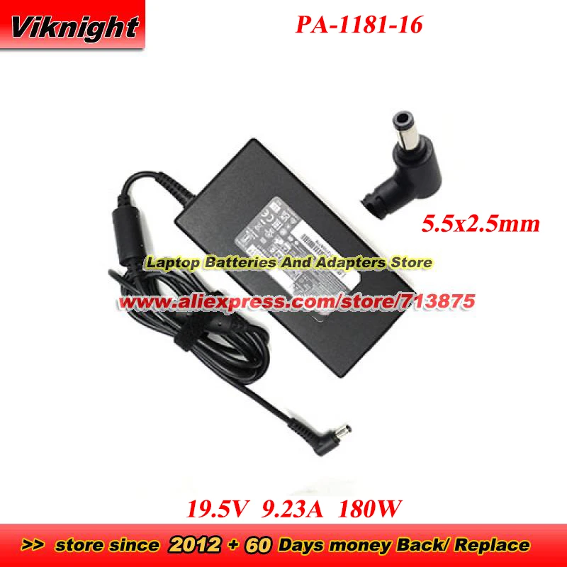 Genuine PA-1181-16 AC Adapter For Liteon 19.5V 9.23A 180W for MSI GS63VR GT70 GT60 PC70HR pc70hs For AFTERSHOCK FORGE 15X