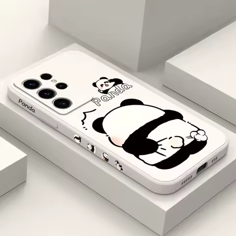 Tickle Panda Phone Case For Samsung Galaxy S25 S24 S23 S22 S21 S20 S10 S10E Ultra Plus FE Note 20 Ultra 10 Plus Cover