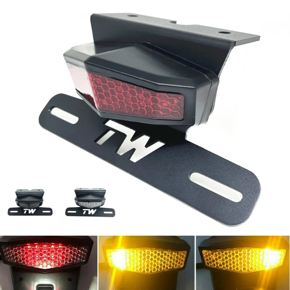 

For YAMAHA TW200 1989-2022 Fender Eliminator LED Tail Brake Light Turn Signal Plate Number Holder TW Motorcycle