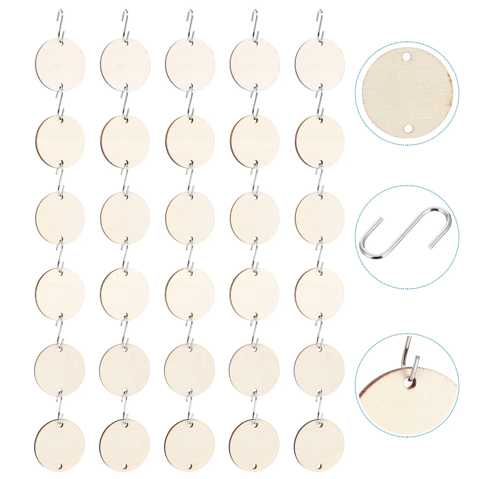 

DIY Wood Chip Skewers Advent Calendars Wooden Chips Slices Pendant Decor Decorative Piece Is Cutouts Hanging