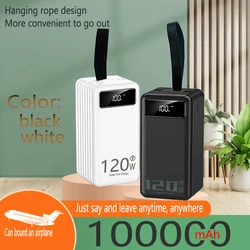 100Ah High Capacity Power Bank 120W Super Fast Charging Portable Charger External Battery Pack Powerbank for IPhone Huawei Phone