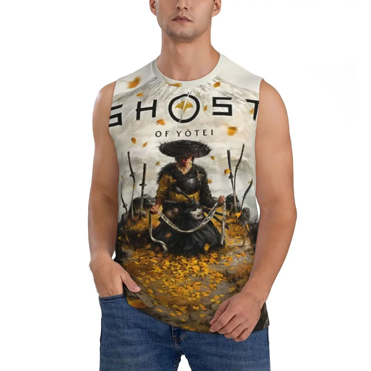Camiseta sin mangas Popular Infamous Second Son con arte de portada de juego, que no se desvanece, estilo americano, sin dobladillos y sin encrespamiento.
