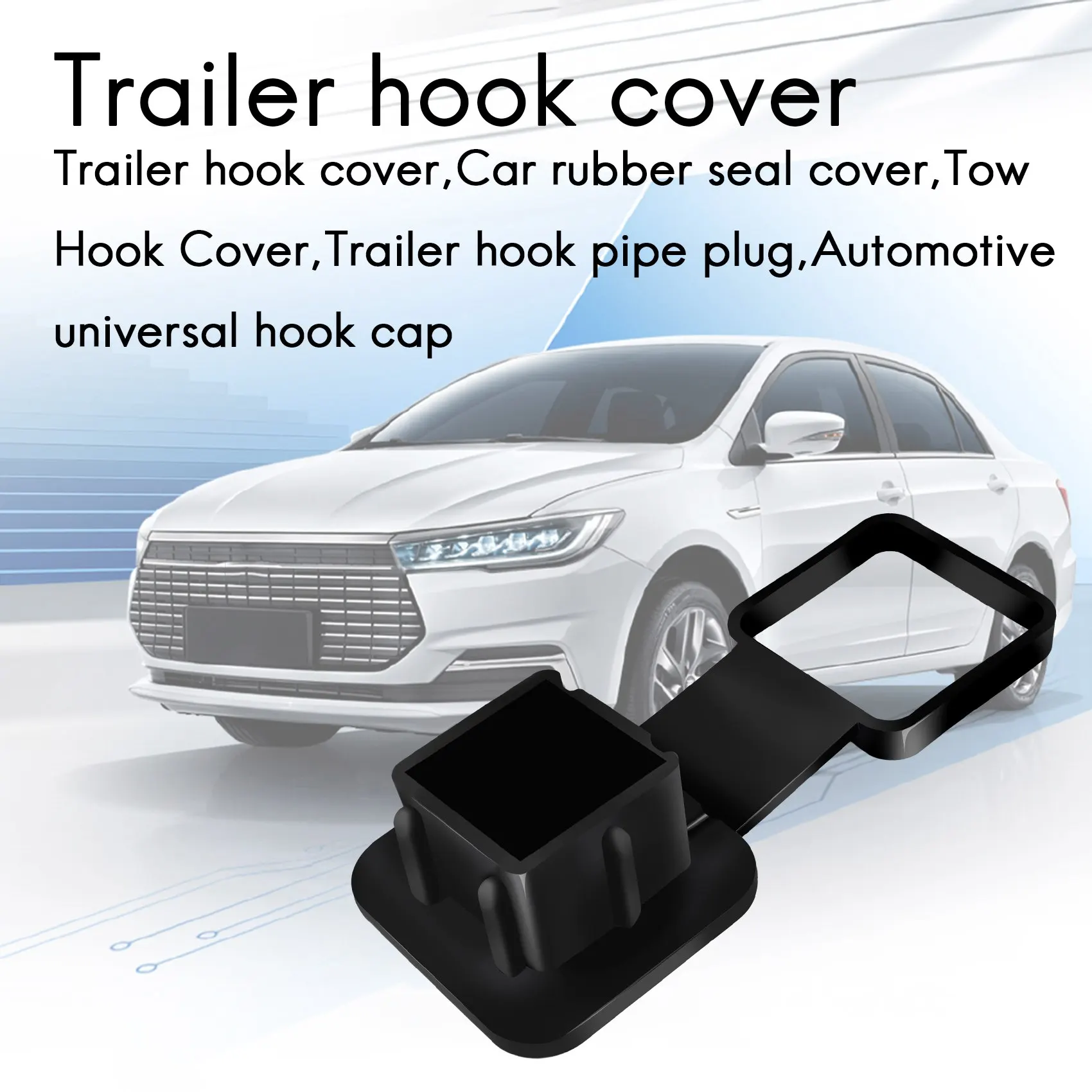 AEE5-2 Inch Trailer Hitch Cover Plug Cap Rubber Fits 2 Inch Receivers Class 3 4 5 For Toyota Ford Jeep Nissan Dodge Ra