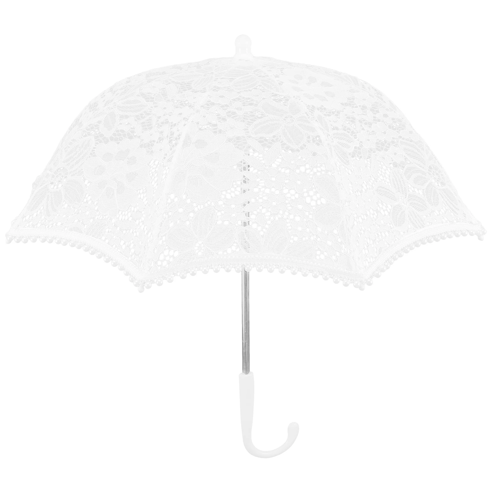 

Folding Parasol Embroidery Lace Umbrella Wedding Bridal Lightweight Vintage Bridal Shower Decorative Tea Party Sturdy Rustproof