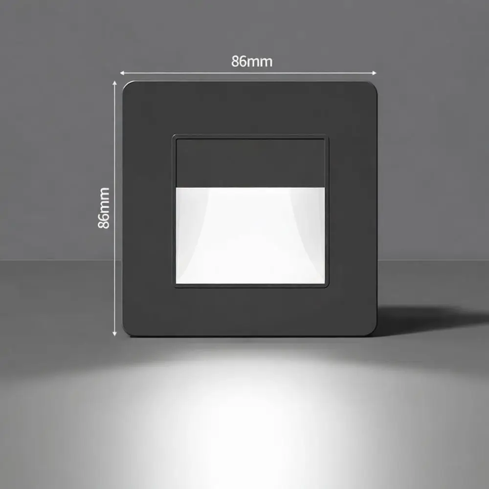 Embedded LED Sensor Stair Light 86 Panel Wall Footlight Intelligent Motion Induction Lamp For Home Hallway Corridor